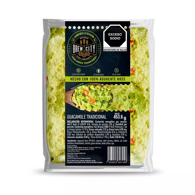 Guacamole Tradicional Brew City® 453.6 gr