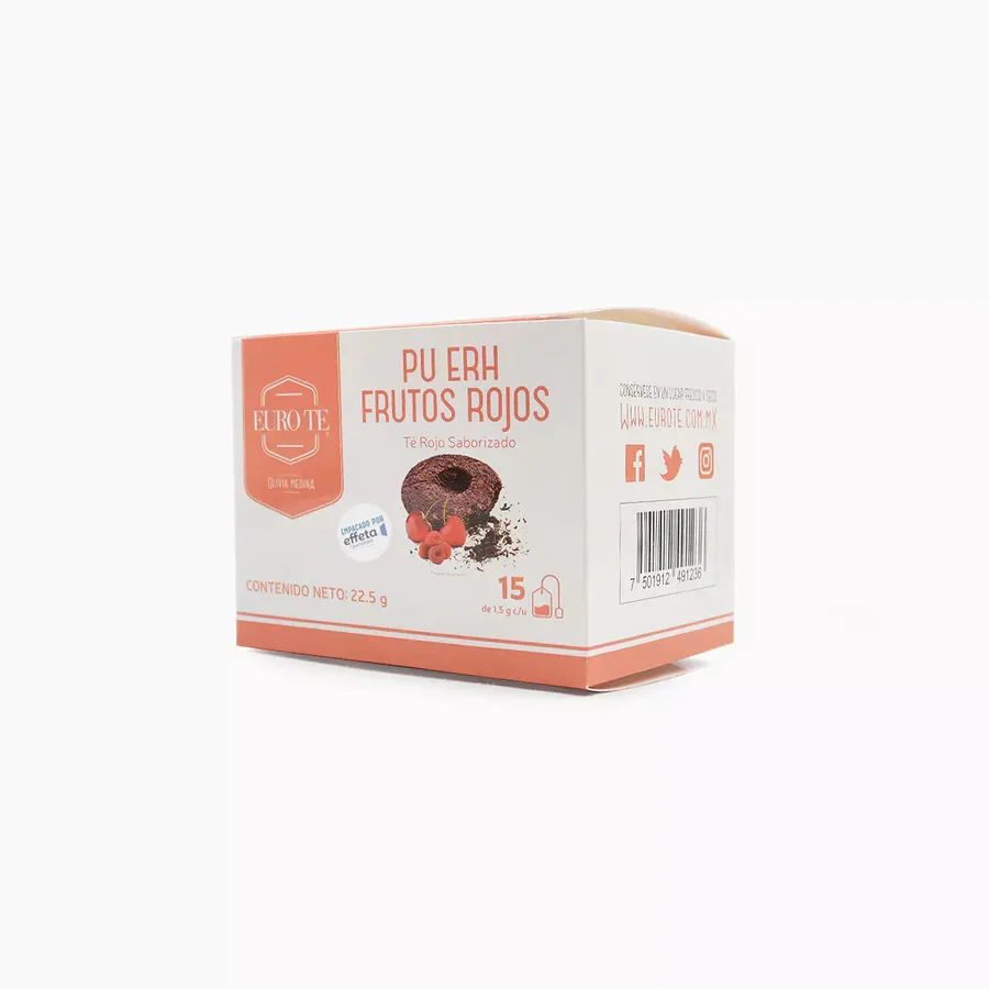 Té Rojo PU ERH Frutos Rojos Bolsita Euro Té® c/50 Piezas