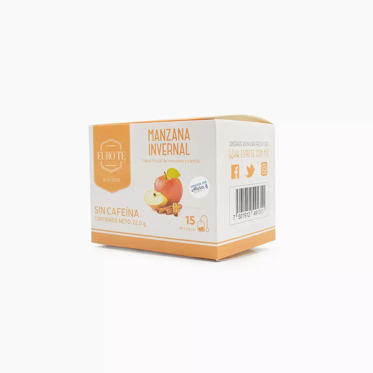 Tisana Frutal Manzana Invernal Bolsita Euro Té® C/50 Piezas