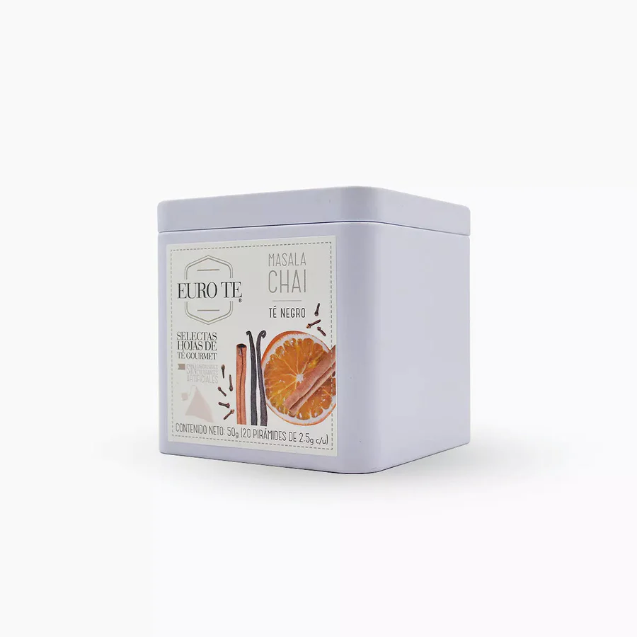 Té Negro Masala Chai Lata Pirámide Euro Té® C/20 Piezas