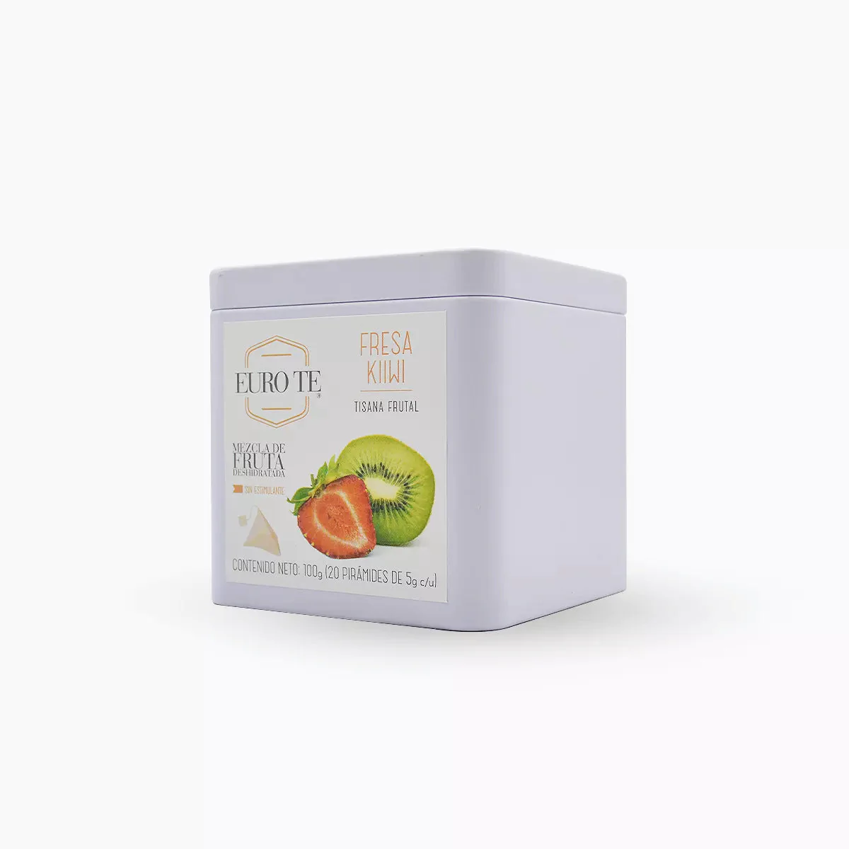 Tisana Frutal Fresa Kiwi Lata Pirámide Euro Té® C/20 Piezas