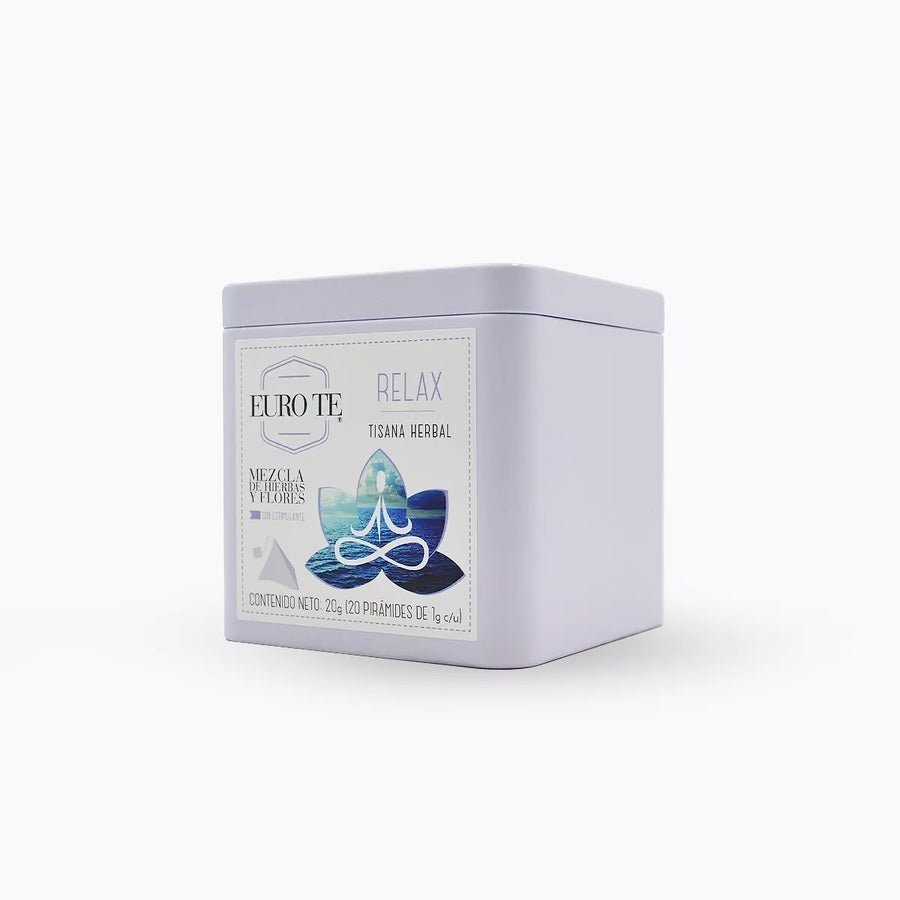 Tisana Herbal Relax Lata Pirámide Euro Té® C/20 Piezas