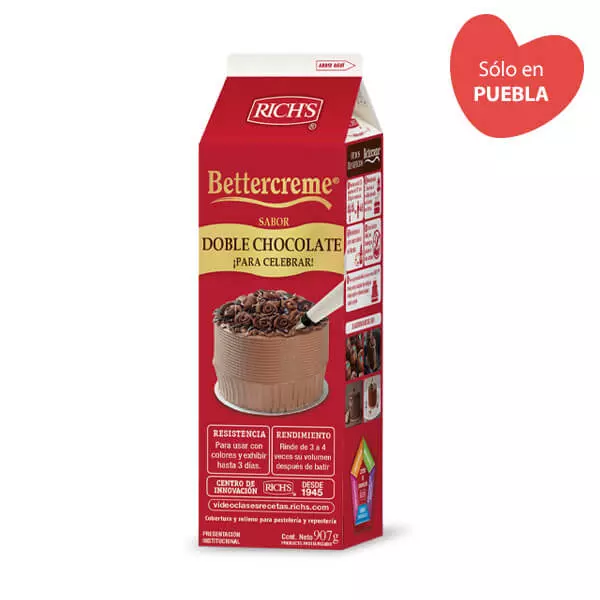Bettercreme® Sabor Doble Chocolate Rich's® 907 gr