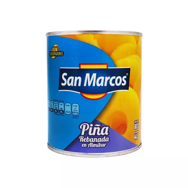 Piña en Almibar Rebanada San Marcos® 800 gr