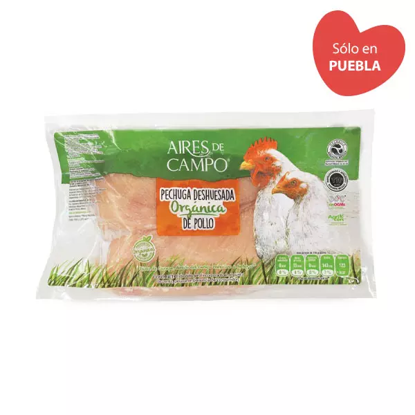 Pechuga de Pollo Deshuesada Orgánica Aires del Campo® (Precio por Kilo)