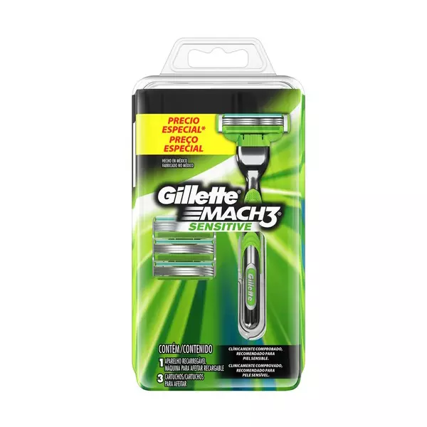 Máquina para Afeitar Gillette® Mach3 Sensitive 6 Pz