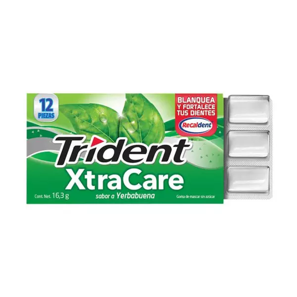 Chicle Trident® X-Tracare Yerbabuena 12 Pz