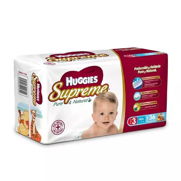 Pañales Niño Etapa 3 Huggies® Supreme 36 Pz