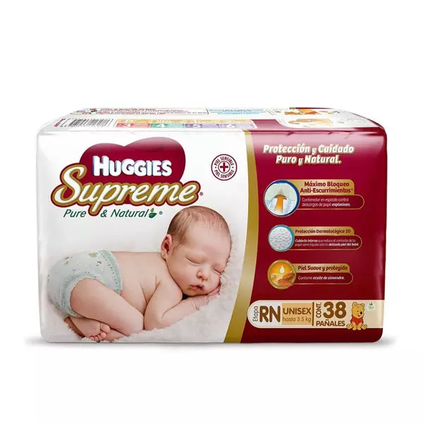 Pañales Recién Nacido Huggies® Supreme 38 Pz