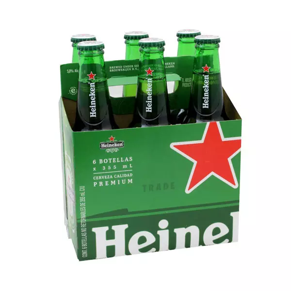 Cerveza Heineken® 6 botellas de 355 ml c/u