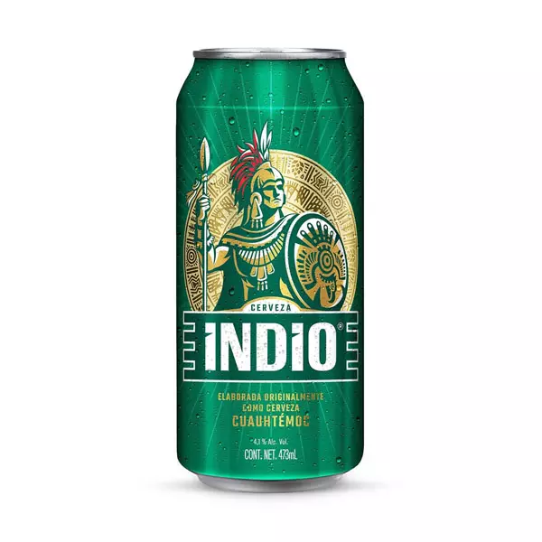 Cerveza Indio® lata de 473 ml