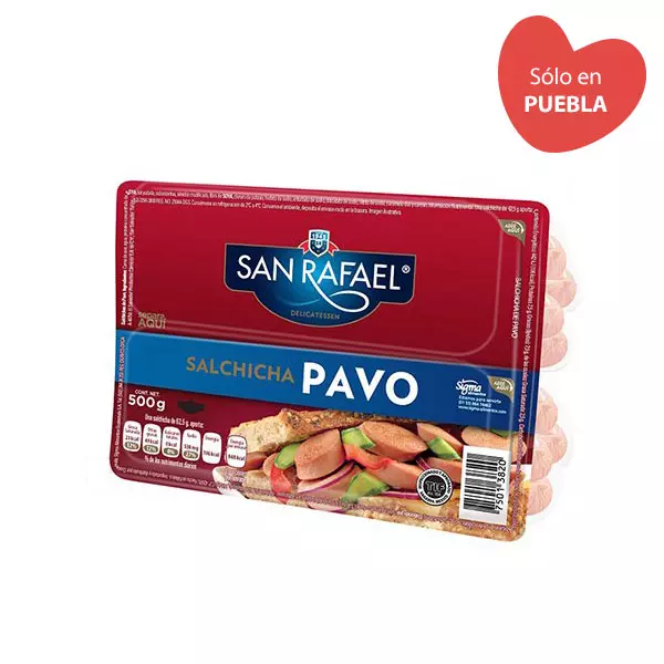 Salchicha de Pavo San Rafael® 500 Gr